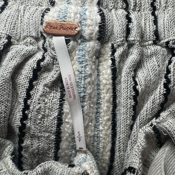 Free People Beige and Black Striped Joggers - Picture 4 of 8